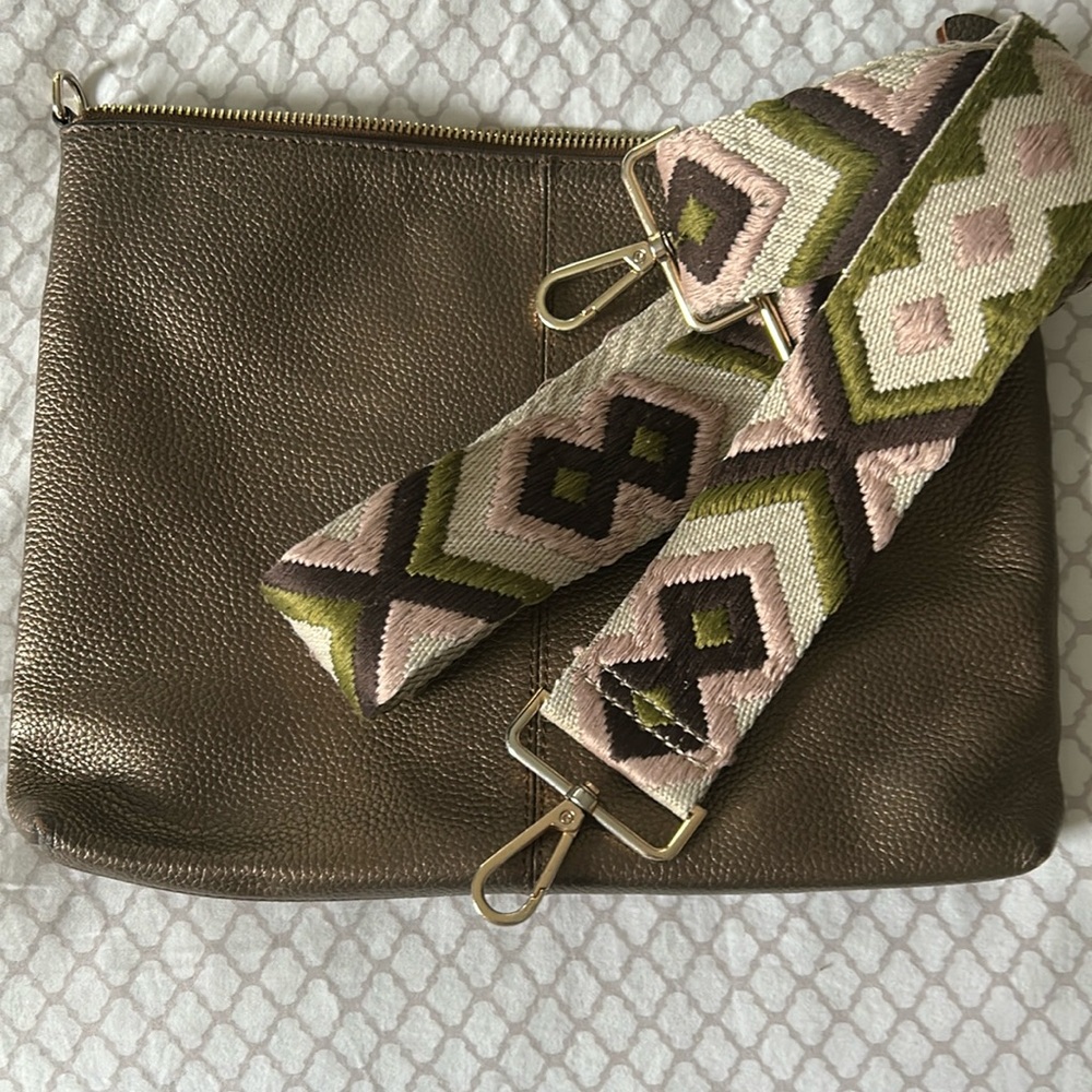 Bronze Crossbody Purse with Strap